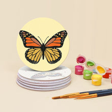 Load image into Gallery viewer, Paint by numbers 4" Coasters (6 pieces) - Wings of Spring