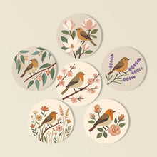 Load image into Gallery viewer, Paint by numbers 4" Coasters (6 pieces) - Gentle Spring Figured'Art