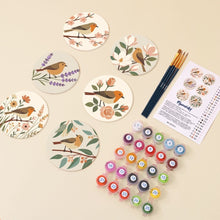 Load image into Gallery viewer, Paint by numbers 4" Coasters (6 pieces) - Gentle Spring
