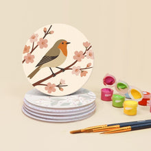 Load image into Gallery viewer, Paint by numbers 4" Coasters (6 pieces) - Gentle Spring