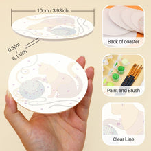 Load image into Gallery viewer, Paint by numbers 4" Coasters (6 pieces) - Cat Life