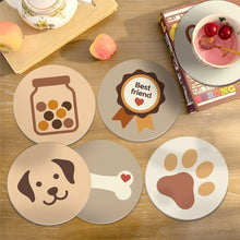 Load image into Gallery viewer, Paint by numbers 4" Coasters (6 pieces) - Puppy World