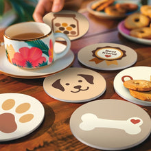 Load image into Gallery viewer, Paint by numbers 4" Coasters (6 pieces) - Puppy World