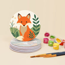Load image into Gallery viewer, Paint by numbers 4" Coasters (6 pieces) - Forest Friends