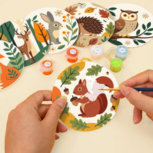 Load image into Gallery viewer, Paint by numbers 4" Coasters (6 pieces) - Forest Friends