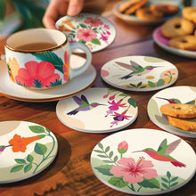 Load image into Gallery viewer, Paint by numbers 4" Coasters (6 pieces) - Hummingbird Dance