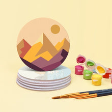 Load image into Gallery viewer, Paint by numbers 4" Coasters (6 pieces) - Natural Horizons