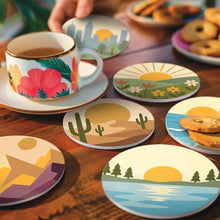 Load image into Gallery viewer, Paint by numbers 4" Coasters (6 pieces) - Natural Horizons