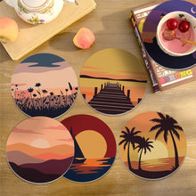 Load image into Gallery viewer, Paint by numbers 4" Coasters (6 pieces) - Sunset Horizons