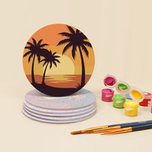 Load image into Gallery viewer, Paint by numbers 4" Coasters (6 pieces) - Sunset Horizons
