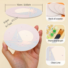 Load image into Gallery viewer, Paint by numbers 4" Coasters (6 pieces) - Sunset Horizons
