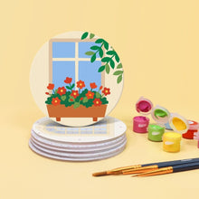Load image into Gallery viewer, Paint by numbers 4" Coasters (6 pieces) - Enchanted Windows