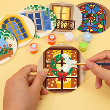 Load image into Gallery viewer, Paint by numbers 4" Coasters (6 pieces) - Enchanted Windows
