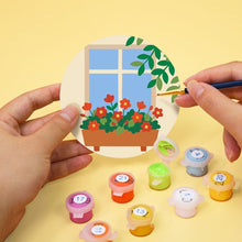 Load image into Gallery viewer, Paint by numbers 4" Coasters (6 pieces) - Enchanted Windows