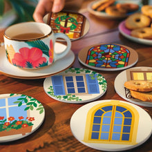 Load image into Gallery viewer, Paint by numbers 4" Coasters (6 pieces) - Enchanted Windows