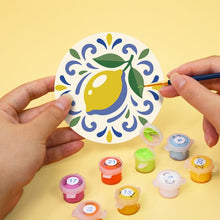 Load image into Gallery viewer, Paint by numbers 4" Coasters (6 pieces) - Mediterranean Motifs