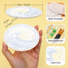 Load image into Gallery viewer, Paint by numbers 4" Coasters (6 pieces) - Mediterranean Motifs