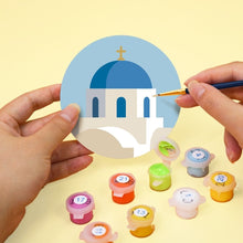 Load image into Gallery viewer, Paint by numbers 4" Coasters (6 pieces) - Summer in Greece