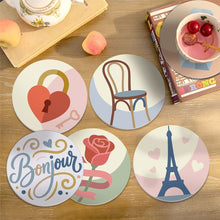 Load image into Gallery viewer, Paint by numbers 4" Coasters (6 pieces) - Bonjour Paris