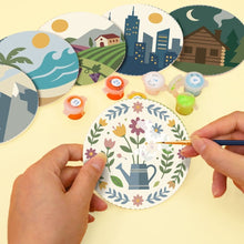 Load image into Gallery viewer, Paint by numbers 4" Coasters (6 pieces) - Enchanted Horizons