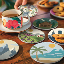 Load image into Gallery viewer, Paint by numbers 4" Coasters (6 pieces) - Enchanted Horizons