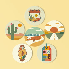 Load image into Gallery viewer, Paint by numbers 4" Coasters (6 pieces) - Desert Journey Figured'Art