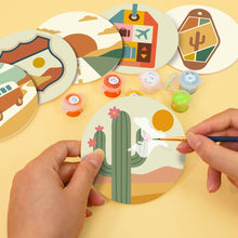 Load image into Gallery viewer, Paint by numbers 4" Coasters (6 pieces) - Desert Journey