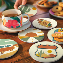Load image into Gallery viewer, Paint by numbers 4" Coasters (6 pieces) - Desert Journey
