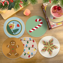 Load image into Gallery viewer, Paint by numbers 4" Coasters (6 pieces) - Christmas Magic