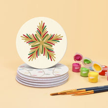 Load image into Gallery viewer, Paint by numbers 4" Coasters (6 pieces) - Christmas Magic