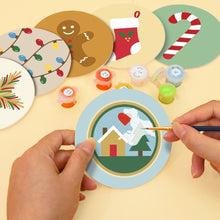 Load image into Gallery viewer, Paint by numbers 4" Coasters (6 pieces) - Christmas Magic