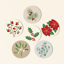 Load image into Gallery viewer, Paint by numbers 4" Coasters (6 pieces) - Festive Foliage Figured'Art