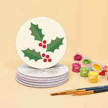 Load image into Gallery viewer, Paint by numbers 4" Coasters (6 pieces) - Festive Foliage