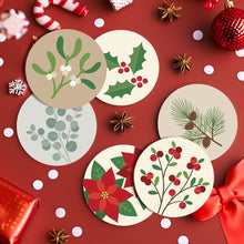 Load image into Gallery viewer, Paint by numbers 4" Coasters (6 pieces) - Festive Foliage