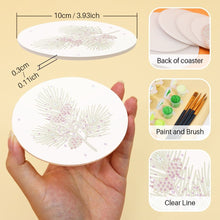 Load image into Gallery viewer, Paint by numbers 4" Coasters (6 pieces) - Festive Foliage
