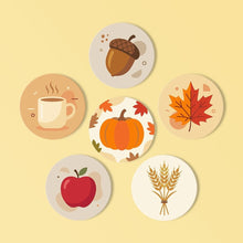 Load image into Gallery viewer, Paint by numbers 4" Coasters (6 pieces) - Cozy Autumn Figured'Art