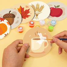 Load image into Gallery viewer, Paint by numbers 4" Coasters (6 pieces) - Cozy Autumn