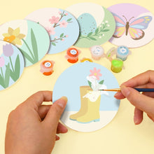 Load image into Gallery viewer, Paint by numbers 4" Coasters (6 pieces) - Spring Blossoms