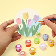 Load image into Gallery viewer, Paint by numbers 4" Coasters (6 pieces) - Spring Blossoms