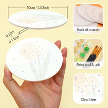 Load image into Gallery viewer, Paint by numbers 4" Coasters (6 pieces) - Spring Blossoms