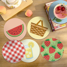 Load image into Gallery viewer, Paint by numbers 4" Coasters (6 pieces) - Summer Picnic