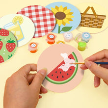 Load image into Gallery viewer, Paint by numbers 4" Coasters (6 pieces) - Summer Picnic