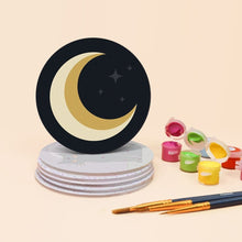 Load image into Gallery viewer, Paint by numbers 4" Coasters (6 pieces) - Halloween Magic