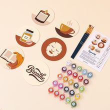 Load image into Gallery viewer, Paint by numbers 4" Coasters (6 pieces) - Cozy Rituals