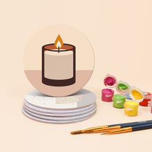 Load image into Gallery viewer, Paint by numbers 4" Coasters (6 pieces) - Cozy Rituals