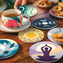 Load image into Gallery viewer, Paint by numbers 4" Coasters (6 pieces) - Zen Balance