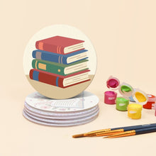 Load image into Gallery viewer, Paint by numbers 4" Coasters (6 pieces) - Reading Retreat