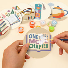 Load image into Gallery viewer, Paint by numbers 4" Coasters (6 pieces) - Reading Retreat