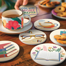 Load image into Gallery viewer, Paint by numbers 4" Coasters (6 pieces) - Reading Retreat