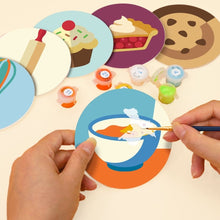 Load image into Gallery viewer, Paint by numbers 4" Coasters (6 pieces) - Dessert Lovers